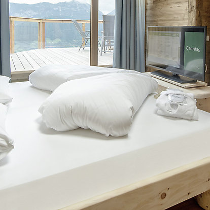 To sweeten our guests dreams they can choose one of four different kinds of pillows from our pillow menu