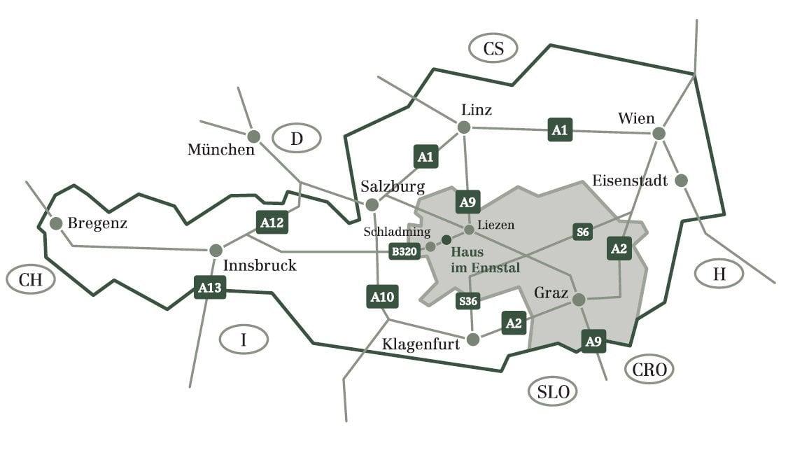 Österreich-Landkarte