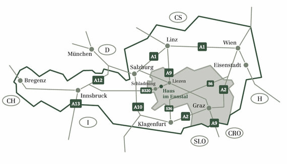Österreich-Landkarte