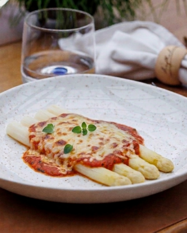 Überbackener Spargel