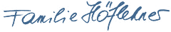 Unterschrift Familie Höflehner blau