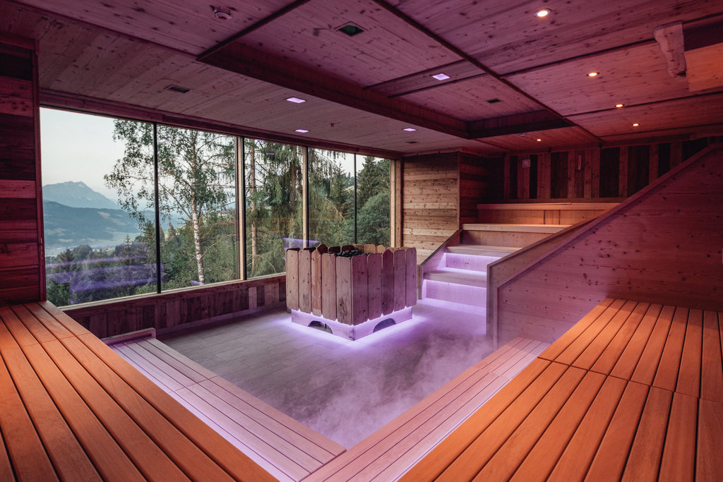 Event sauna with light and sound effects